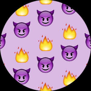 Purple Deviland Flame Pattern PNG image with transparent background