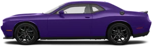 Purple Dodge Challenger Side View PNG Image