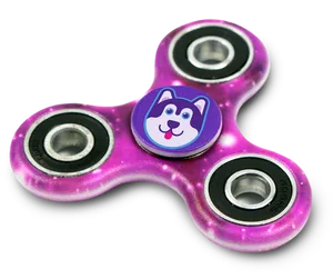 Purple Dog Fidget Spinner PNG Image