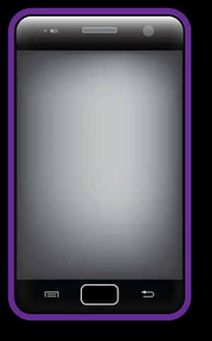 Purple Edged Smartphone Graphic PNG with transparent background