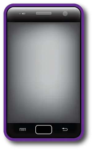 Purple Edged Smartphone Graphic PNG Image