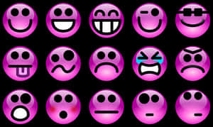 Purple Emoticons Variety PNG image with transparent background
