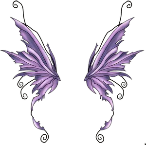 Purple Fairy Wings Graphic PNG Image