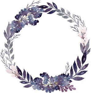 Flower Leaf Garland Purple Wreath Foliage Flowers Clipart - Purple Flower Wreath Transparent Background, HD Png Download PNG image with transparent background