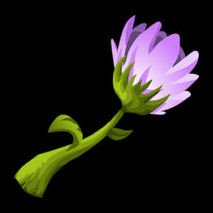 Purple Flower Illustration PNG image with transparent background