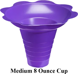 Purple Flower Shaped Plastic Cup PNG Image