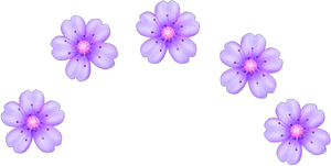 #flower #emoji #purple #cute #flowercrown #emojicrown - Purple Flower Emoji, HD Png Download PNG image with transparent background