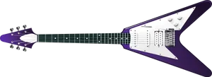 Purple Flying V Electric Guitar PNG Image