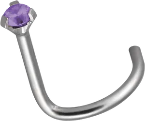 Purple Gem Nose Stud PNG Image