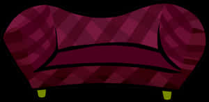 Purple Geometric Pattern Couch PNG with transparent background