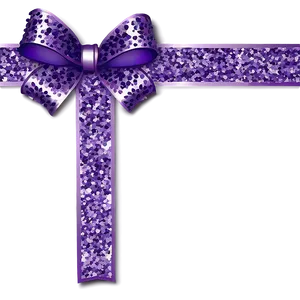 Purple Glitter Gift Bow Png 06132024 PNG Image