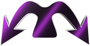 Purple Gradient Direction Arrows PNG image with transparent background