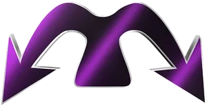 Purple Gradient Direction Arrows PNG Image