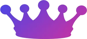 Purple Gradient Princess Crown PNG Image