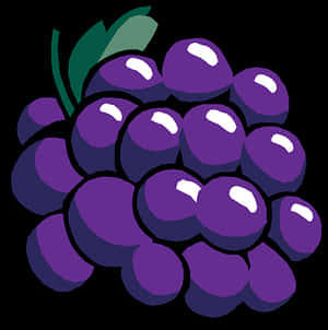 Purple Grapes Vector Illustration PNG image with transparent background