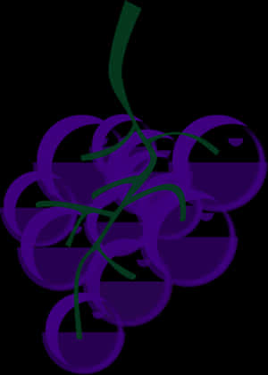 Purple Grapes Vector Illustration PNG image with transparent background