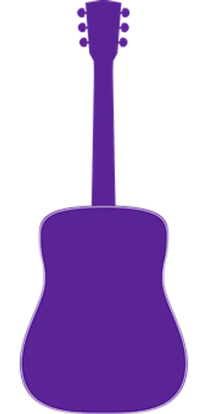 Purple Guitar Silhouette PNG Image