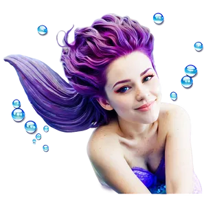 Purple Hair Mermaid Underwater Scene Png 9 PNG Image