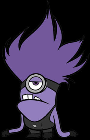 Evil Minion - Purple Minion Svg Free PNG