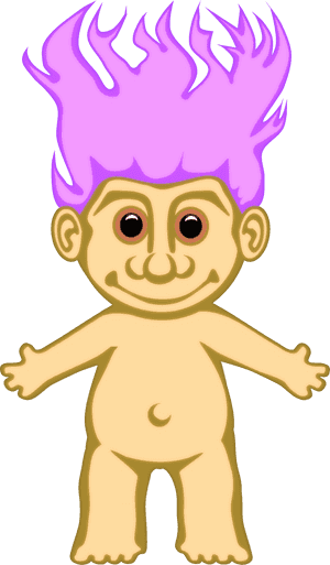 Purple Troll Doll Purple Troll Doll A Mohn Thing - Troll Doll Cartoon, HD Png Download PNG image with transparent background