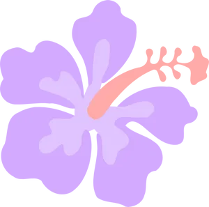 Purple Hibiscus Vector Illustration PNG Image