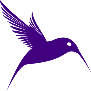 Purple Hummingbird Silhouette PNG Image