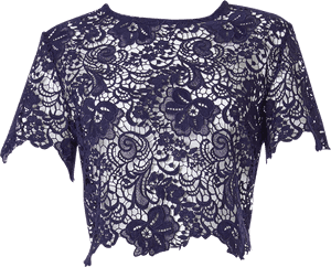 Piq Top Anina Midnightblue Guipurelace - Blouse, HD Png Download PNG with transparent background