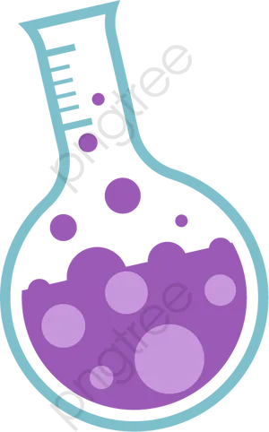 Purple Liquidin Beaker Clipart PNG Image