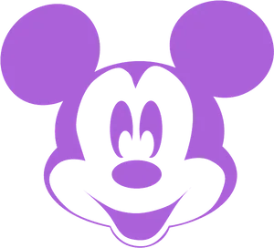 Purple_ Mickey_ Mouse_ Silhouette.png PNG Image