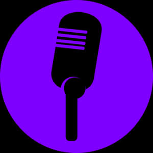 Purple Microphone Icon PNG image with transparent background