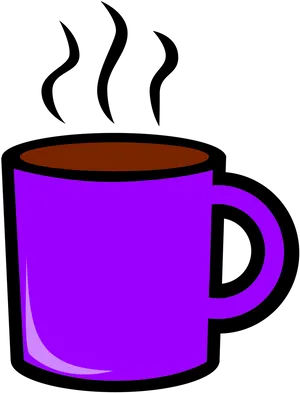 Purple Mug Clipart PNG Image