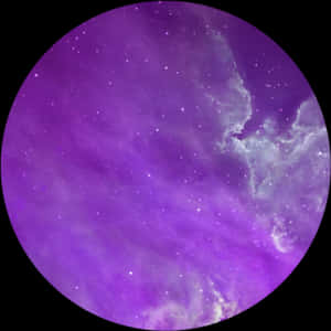 Purple Nebula Circle PNG image with transparent background