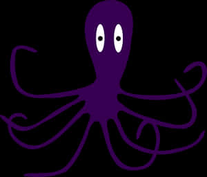 Purple Octopus Cartoon PNG image with transparent background