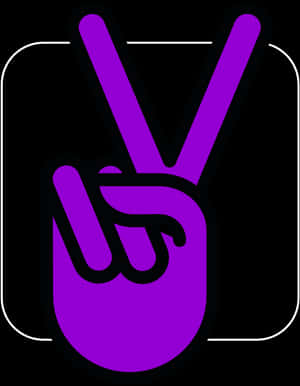 Purple Peace Sign Graphic PNG