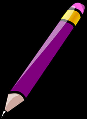 Purple Pencil Illustration PNG with transparent background