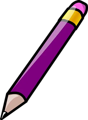 Purple Pencil Illustration PNG Image