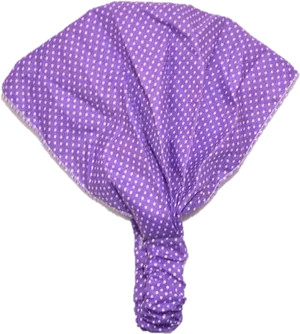 Purple Polka Dot Head Bandana PNG Image