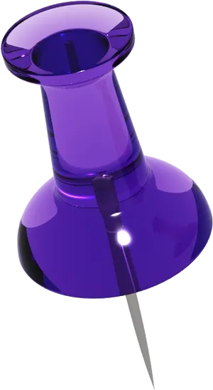 Purple Push Pin3 D Rendering PNG Image