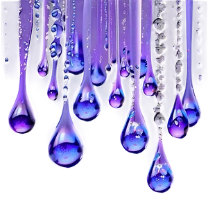 Purple Rain Droplets Effect Png 50 PNG Image