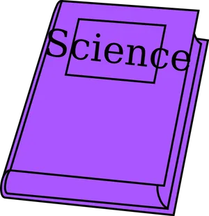 Purple Science Textbook Cover PNG Image