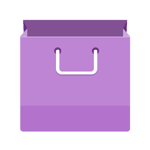 Purple Shopping Bag Icon PNG image with transparent background