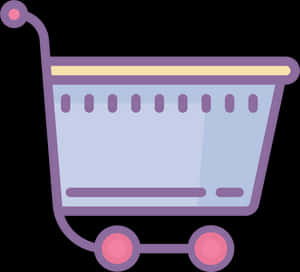 Purple Shopping Cart PNG