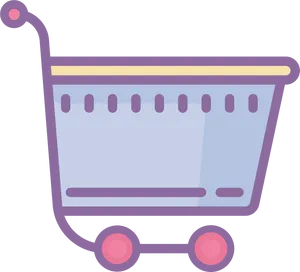 Purple Shopping Cart Icon PNG Image