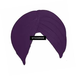 Purple Sikh Turban Illustration PNG Image