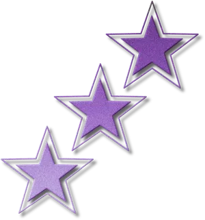 Purple Stars Black Background PNG Image