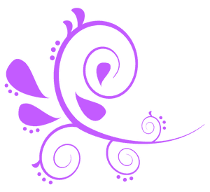Purple Swirl Flourish Graphic PNG image with transparent background