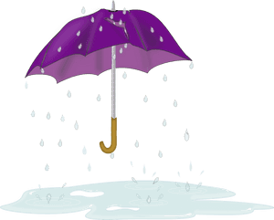 Pink,umbrella,purple - Umbrella And Rain Clip Art, HD Png Download PNG image with transparent background