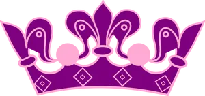 Purple Vector Crown Illustration PNG Image