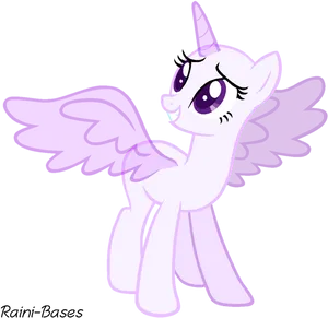 Purple Winged Unicorn M L P Base PNG Image