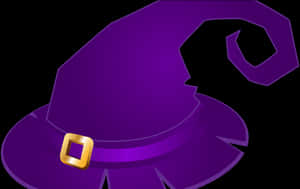 Purple Witch Hat Illustration PNG